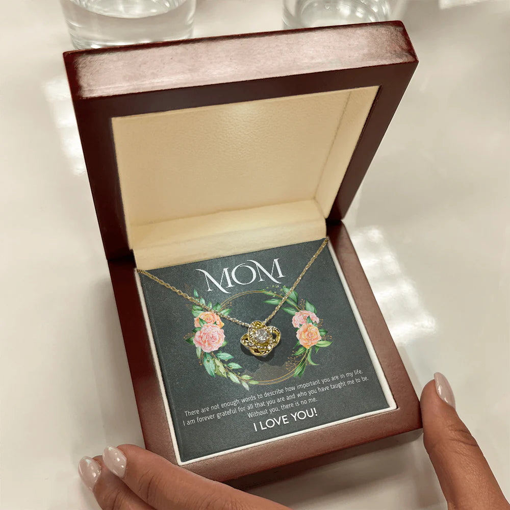 Mom - Not enough Words | Love Knot Necklace