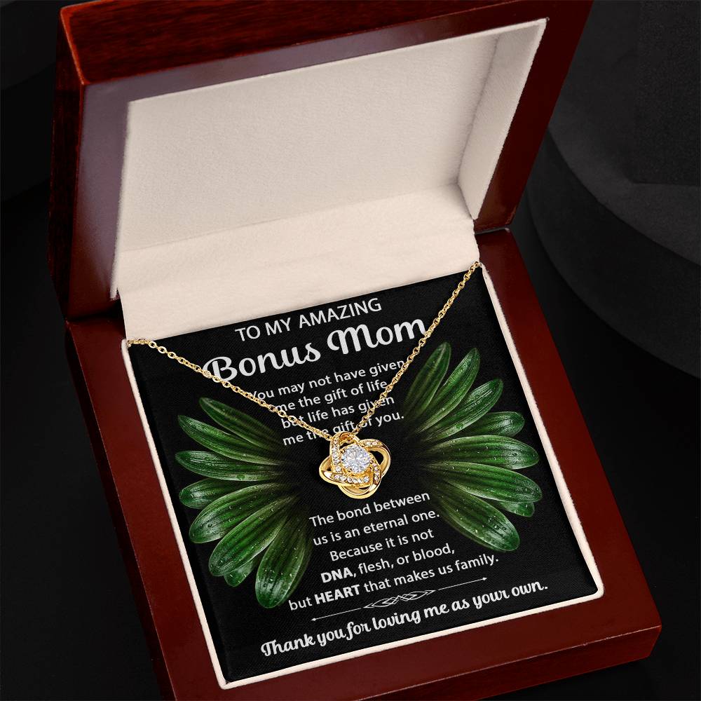 To my Amazing Bonus Mom | Love Knot Necklace