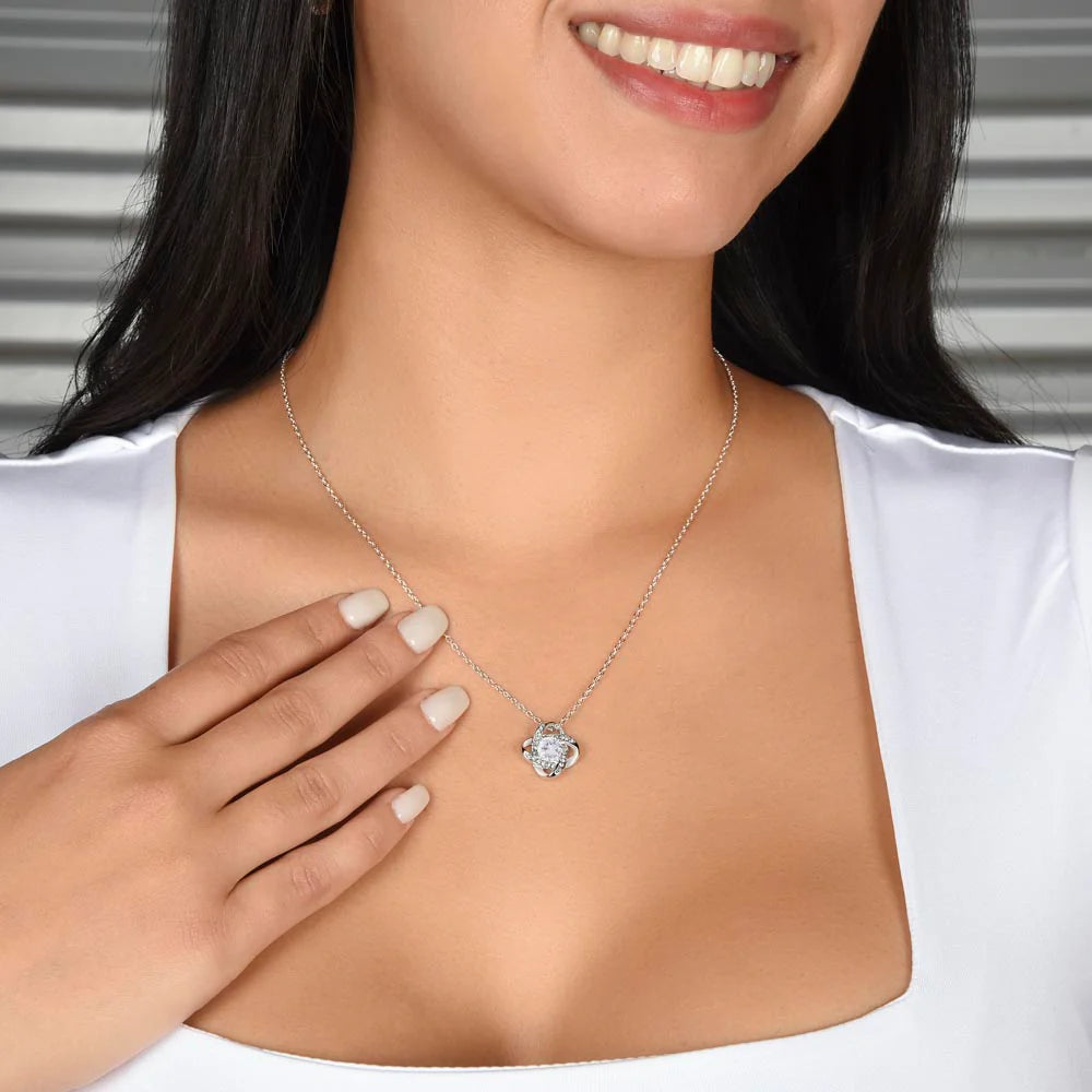 Mom - Not enough Words | Love Knot Necklace