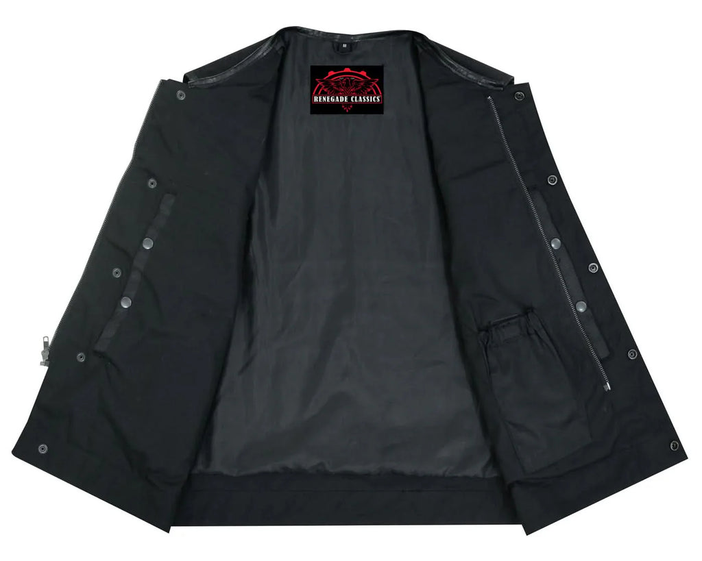 Concealed Snap Closure, Textile Material, W/O Collar & Hidden Z