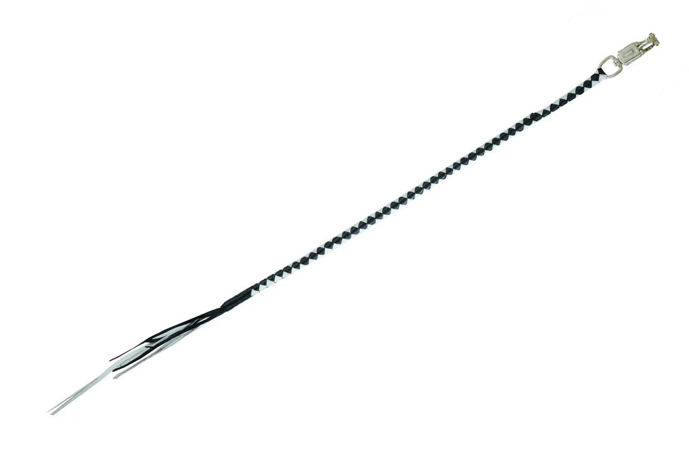 GBW24 Leather Biker Whip-White/Black
