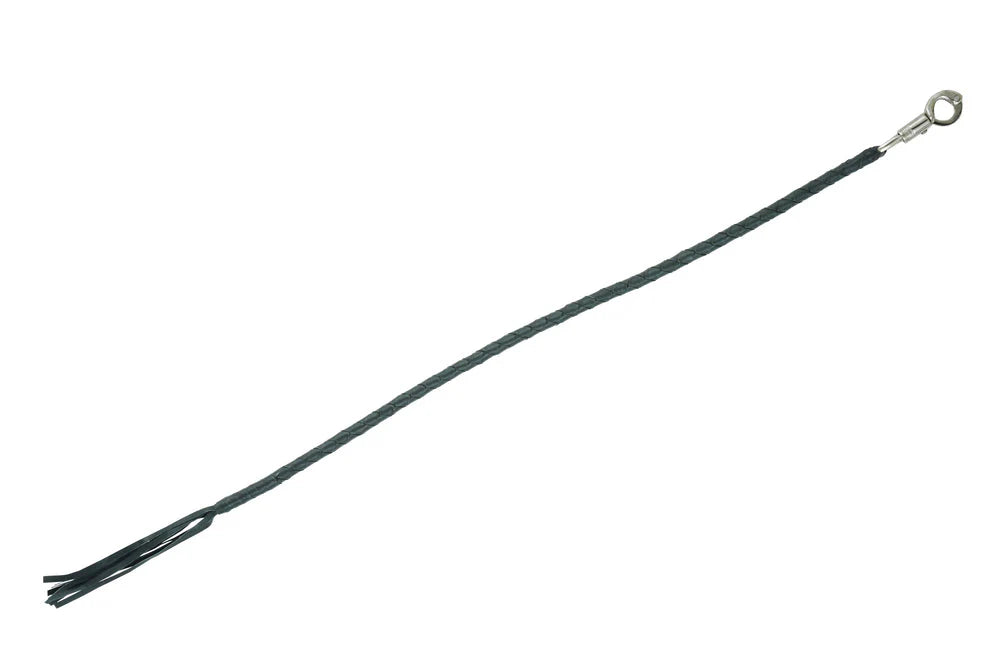 GBW21 Leather Biker Whip - Black