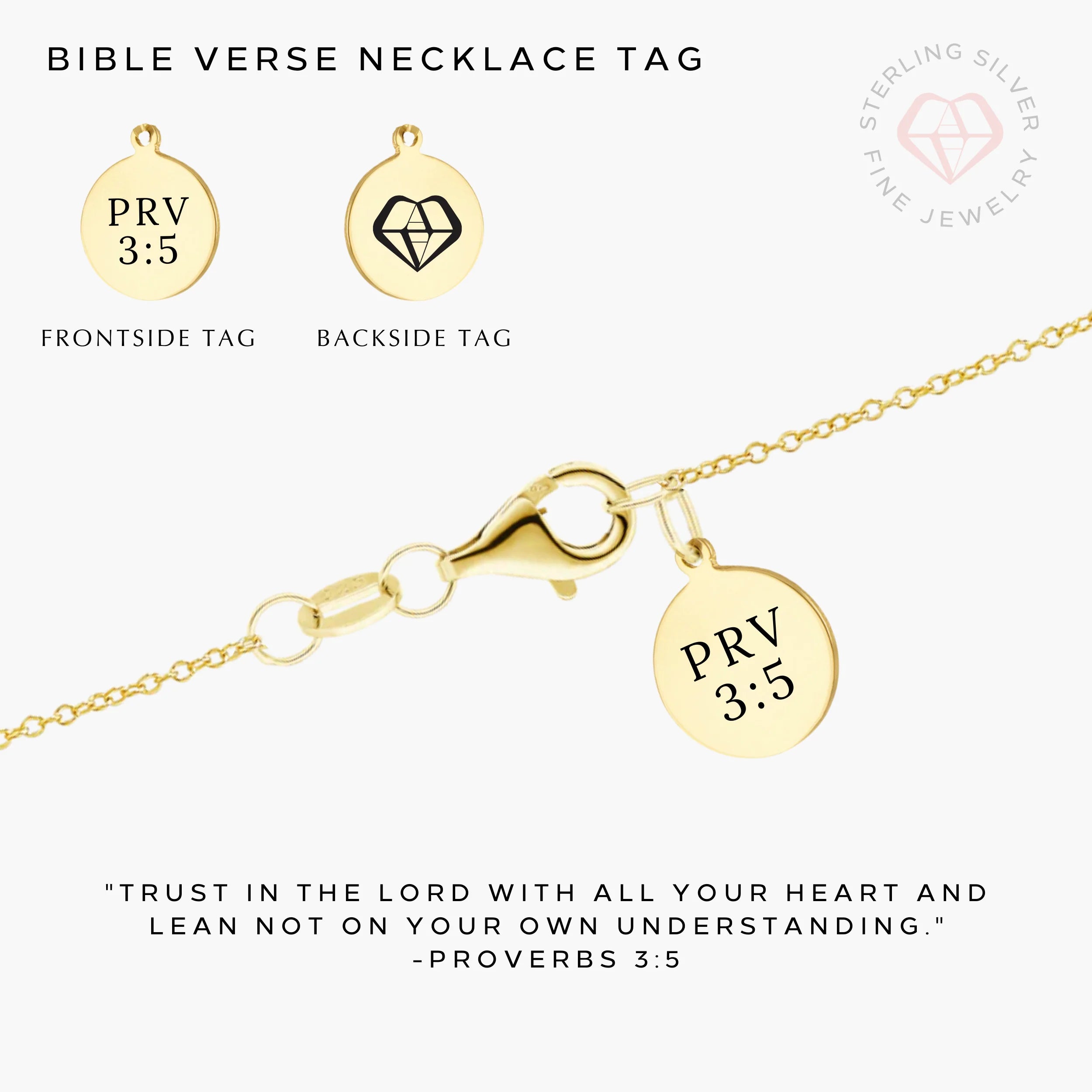 Beautiful Faith Necklace- Gold Vermeil & Sterling Silver