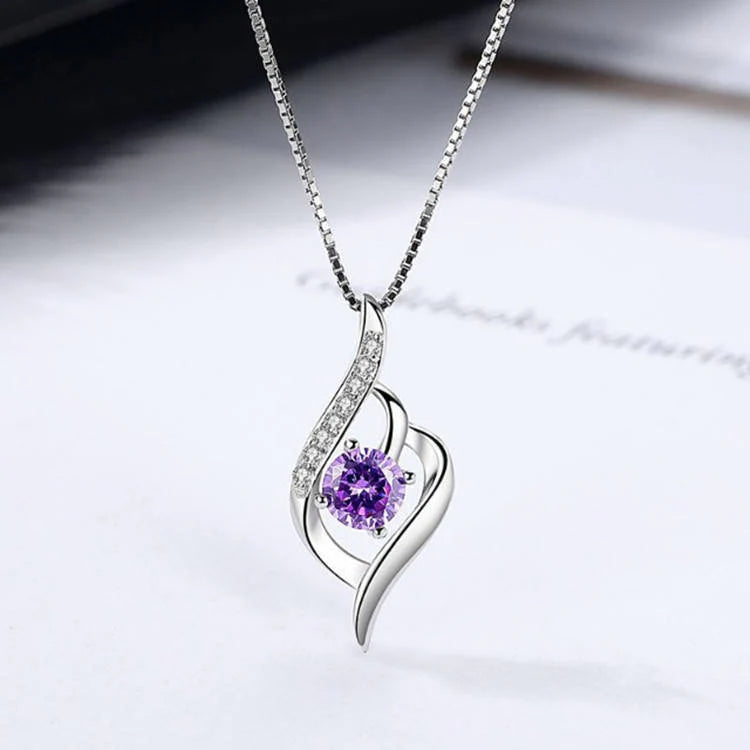 s925 Silver heart-shaped Pendant for Women,  version with heart-shaped silver jewelry
