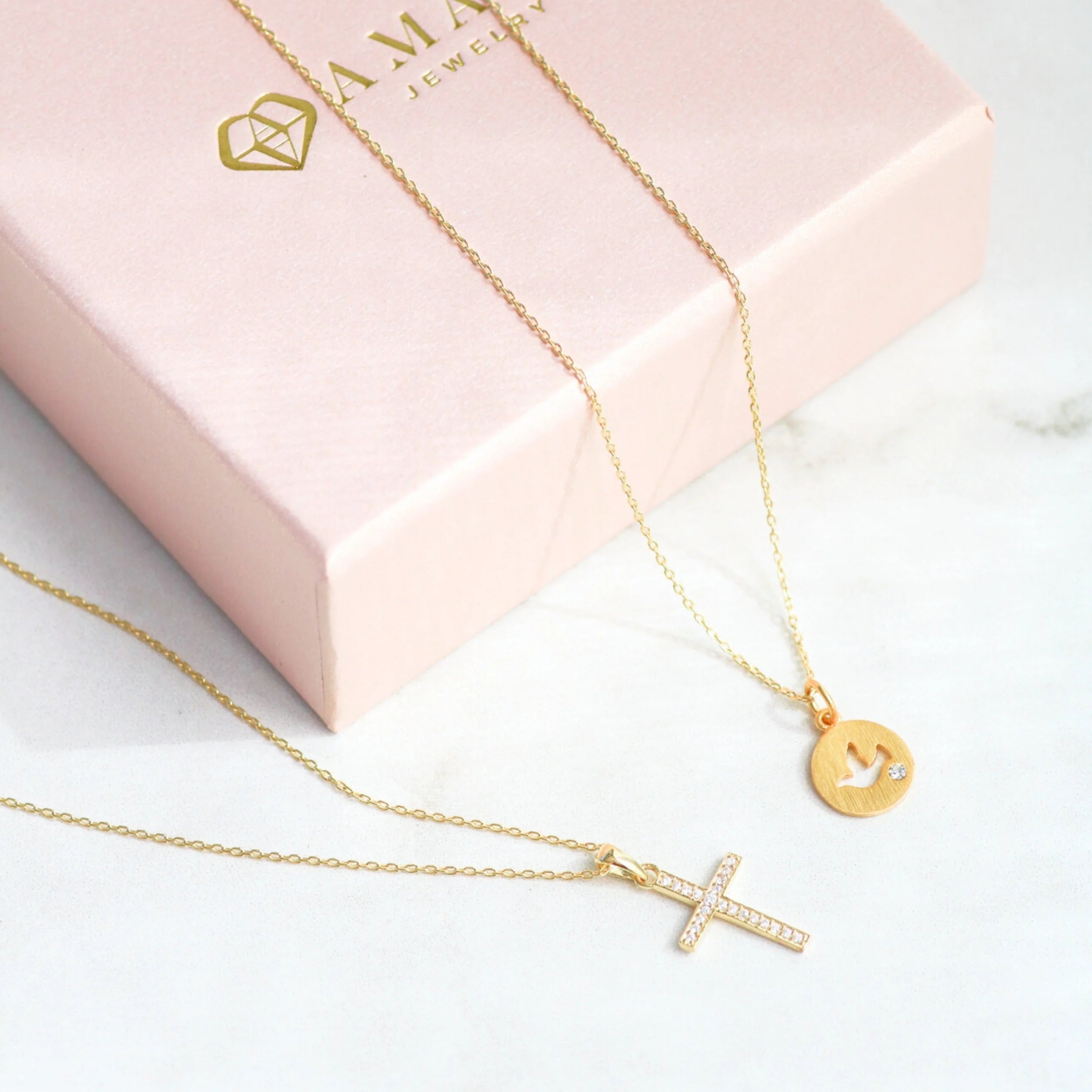 My Provider Cross Necklace- Gold Vermeil & Sterling Silver