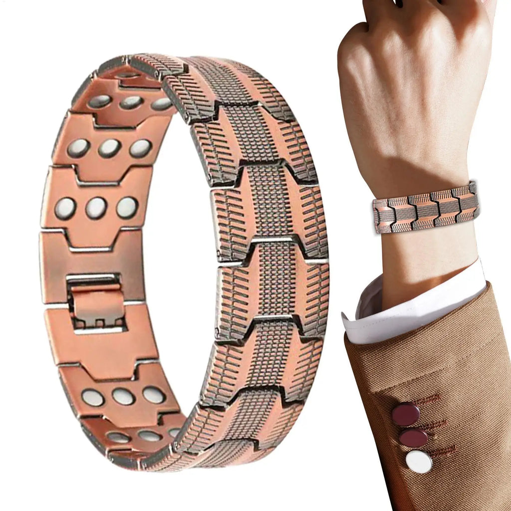 1pc Magnetic Bracelets For Men Pure Copper Magnetic Bracelet Jewelry Jewelry Accessories Row Magnetic Therapy Bangle Bracelets