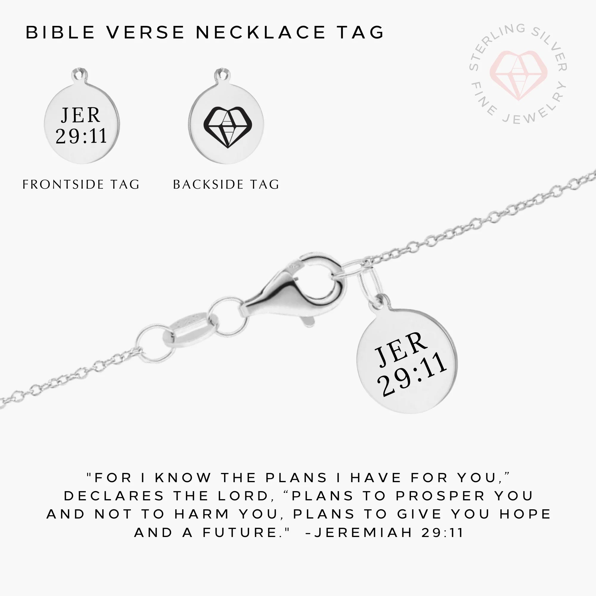 Beautiful Faith Necklace- Gold Vermeil & Sterling Silver