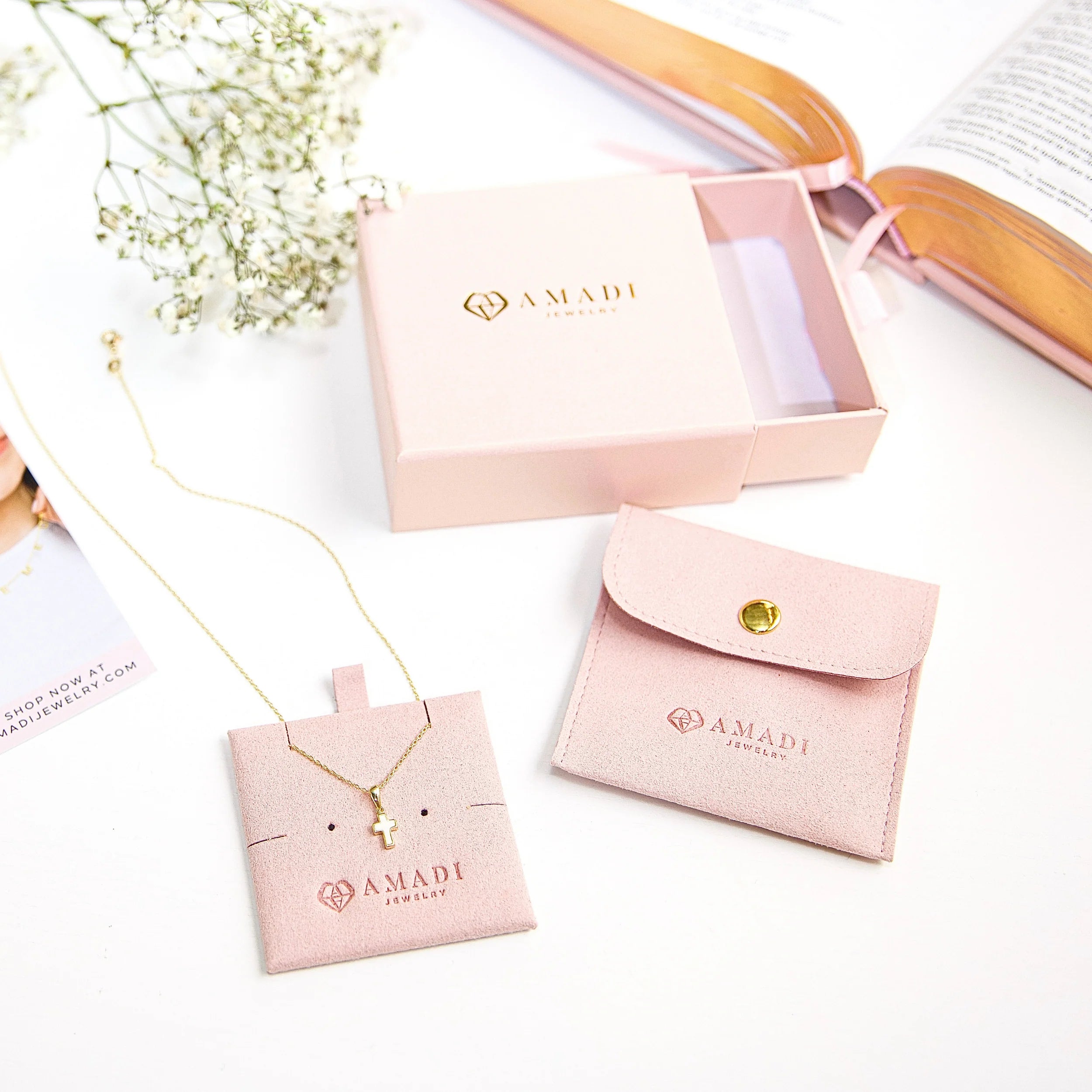 Pure Grace Cross Necklace- Gold Vermeil & Sterling Silver