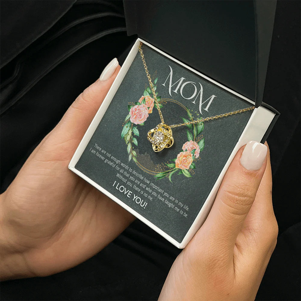 Mom - Not enough Words | Love Knot Necklace